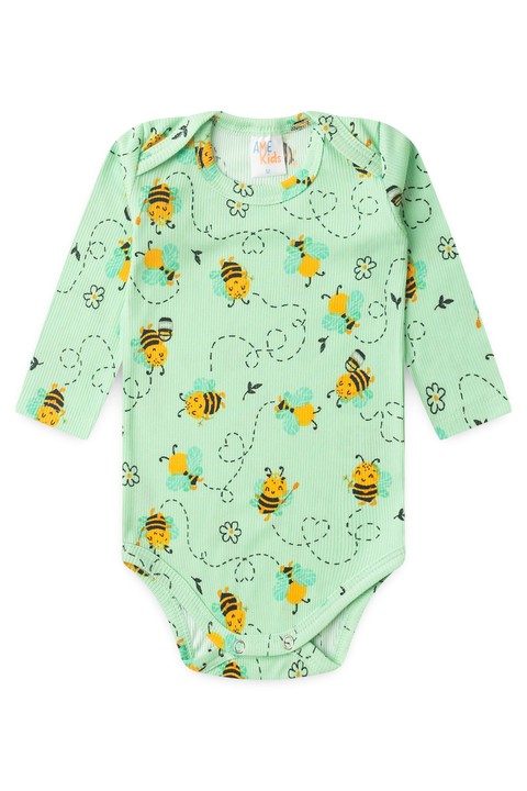Conjunto Canelado Light Longo - Abelha - Ame Kids