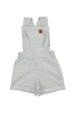Jardineira Curta Moletinho Menino - Off-White - Ame Kids