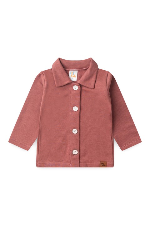 Conjunto Casaco Botões e Calça Moletom - Rosê - Ame Kids