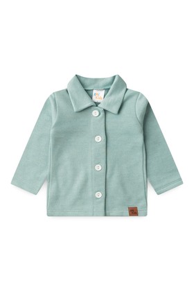 Conjunto Casaco Botões e Calça Moletom - Verde Jade - Ame Kids