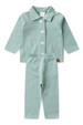 Conjunto Casaco Botões e Calça Moletom - Verde Jade - Ame Kids