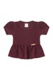 Conjunto Blusa Shorts Menina Moscou - Vinho - Ame Kids