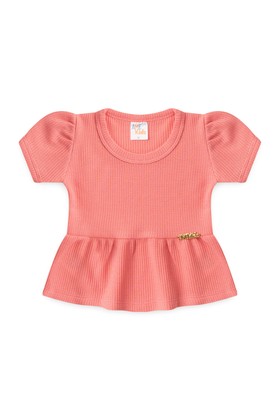 Conjunto Blusa Shorts Menina Moscou - Pêssego - Ame Kids