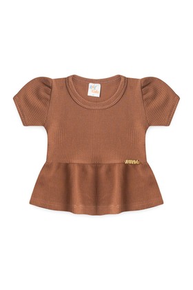 Conjunto Blusa Shorts Menina Moscou - Doce de Leite - Ame Kids