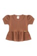 Conjunto Blusa Shorts Menina Moscou - Doce de Leite - Ame Kids