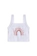 Conjunto Alcinha Canelado Curto Menina - Arco Iris Rosa - Ame Kids