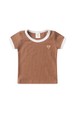 Conjunto Blusa Shorts Canelado Menina - Doce de Leite - Ame Kids