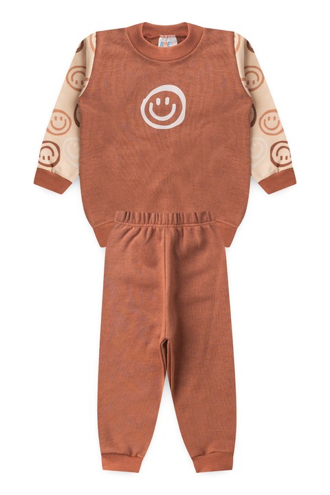 Conjunto Blusa Manga Longa e Calça Moletom - Smile Doce - Ame Kids