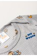 Conjunto Canelado Light Longo - Urso Mescla - Ame Kids
