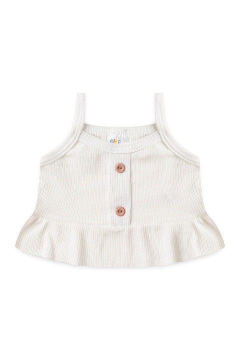 Conjunto Bata Shorts Bubble Menina - Doce de Leite - Ame Kids