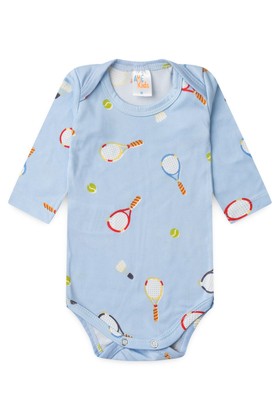Conjunto Suede Light Longo Estampado - Raquete Azul - Ame Kids