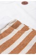 Conjunto de Meia Malha e Moletinho Ecosustentável Listrado - Branco - Ame Kids