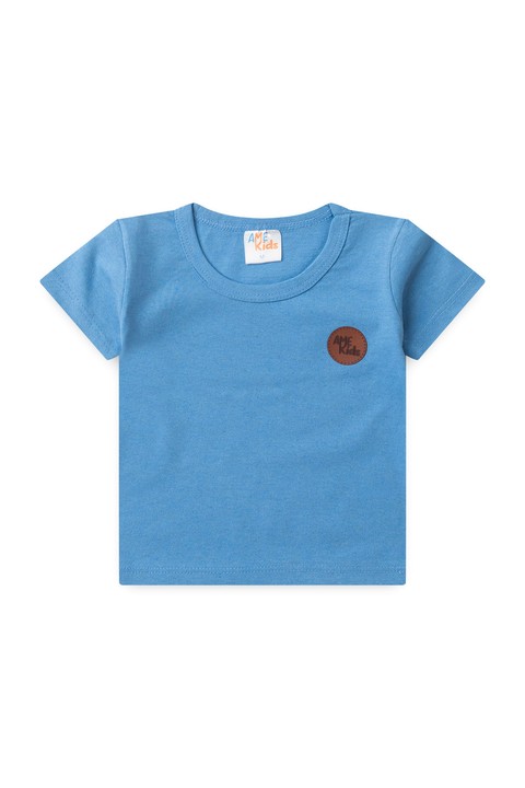 Conjunto de Meia Malha e Moletinho Ecosustentável Listrado - Azul - Ame Kids