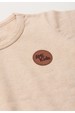 Conjunto de Meia Malha e Moletinho Ecosustentável Listrado - Areia - Ame Kids