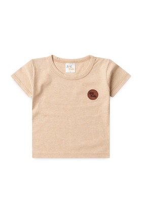 Conjunto de Meia Malha e Moletinho Ecosustentável Listrado - Areia - Ame Kids