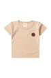 Conjunto de Meia Malha e Moletinho Ecosustentável Listrado - Areia - Ame Kids