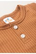 Conjunto Blusa Canelada Curta com Botões Menino - Caramelo - Ame Kids