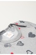 Conjunto Canelado Light Longo - Coração Mescla - Ame Kids