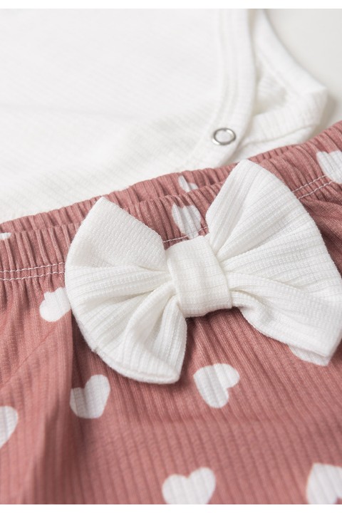 Conjunto Body Alcinha Canelado Curto Menina - Avelã - Ame Kids