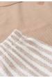 Conjunto de Ribana e Moletinho Ecosustentável Listrado - Nude - Ame Kids