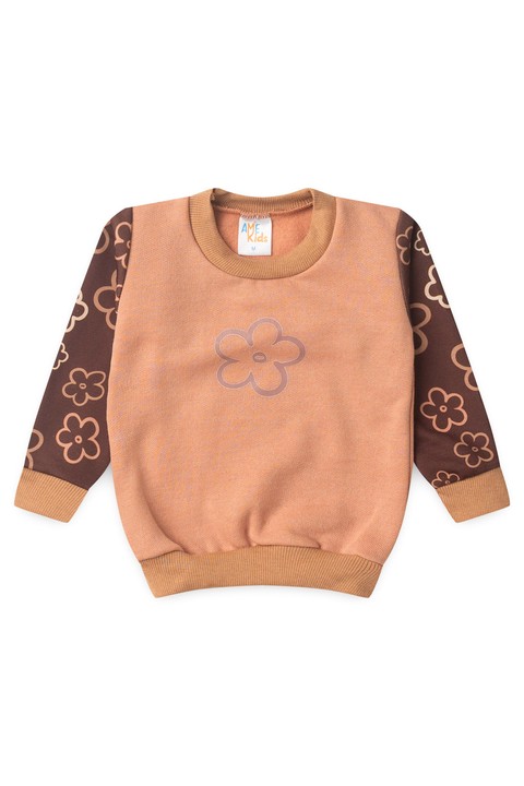 Conjunto Blusa Manga Longa e Calça Moletom - Flor Doce - Ame Kids