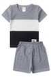 Conjunto de Blusa e Shorts Canelado Tricolor - Mescla - Ame Kids