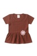 Conjunto Blusa Shorts Milano Menina - Avelã - Ame Kids