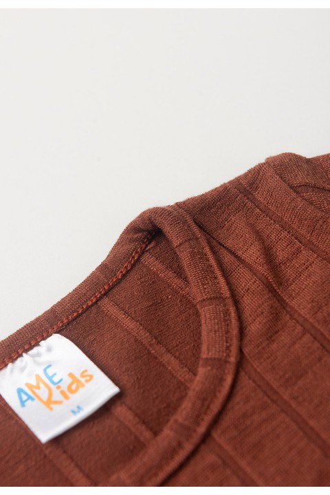 Conjunto Blusa Shorts Milano Menina - Avelã - Ame Kids