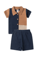 Conjunto Blusa e Short Ecosustentável Ecosustentável - Azul Marinho - Ame Kids