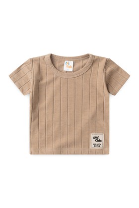 Conjunto de Blusa e Shorts Canelado Milano - Nude - Ame Kids