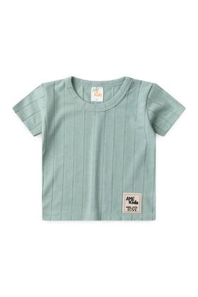 Conjunto de Blusa e Shorts Canelado Milano - Verde Jade - Ame Kids