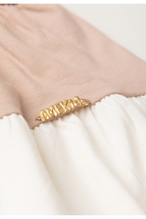 Vestido Curto Menina Meia Malha - Chocolate - Ame Kids