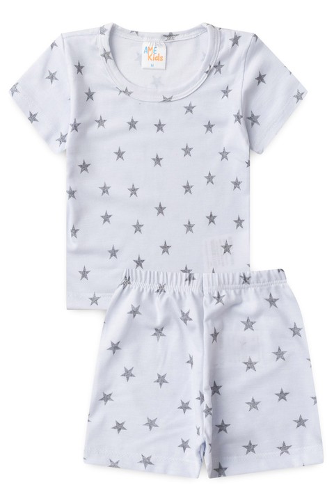 Conjunto Pijama Blusa e Shorts - Estrelas - Ame Kids