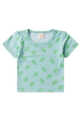 Conjunto Pijama Blusa e Shorts - Folhas - Ame Kids