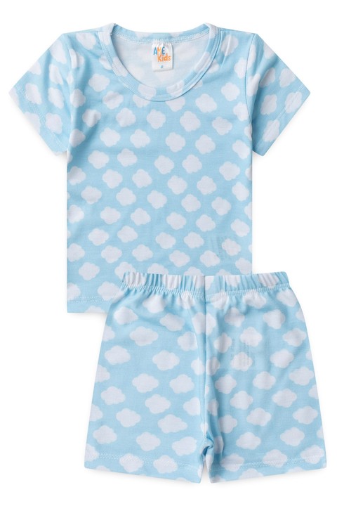 Conjunto Pijama Blusa e Shorts - Nuvens - Ame Kids