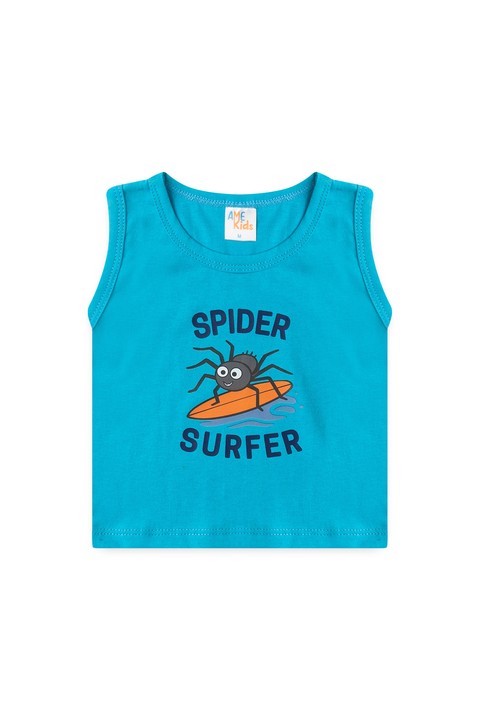 Conjunto Regata e Shorts Menino - Spider Azul - Ame Kids