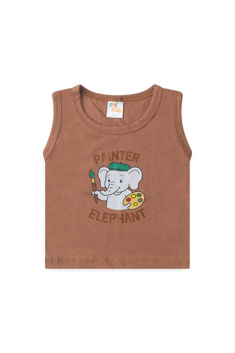 Conjunto Regata e Shorts Menino - Elefante Caramelo - Ame Kids