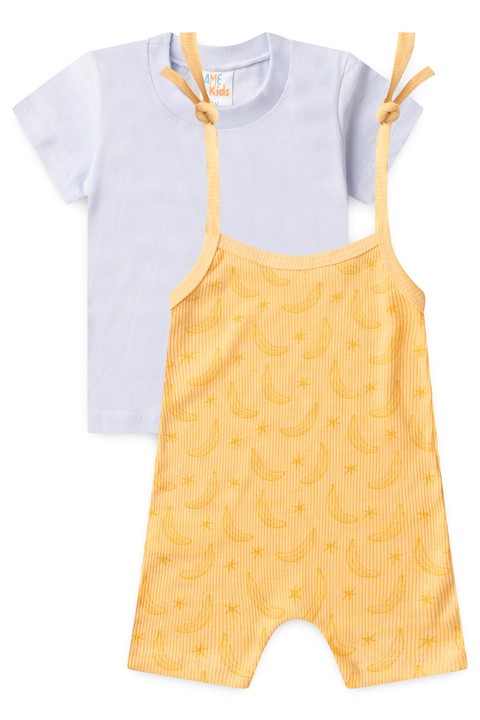 Conjunto Jardineira e Blusa - Bananinha - Ame Kids