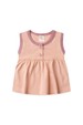 Conjunto Bata Botões Shorts Verão Bebê - Pêssego - Ame Kids