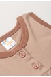 Conjunto Bata Botões Shorts Verão Bebê - Chocolate - Ame Kids