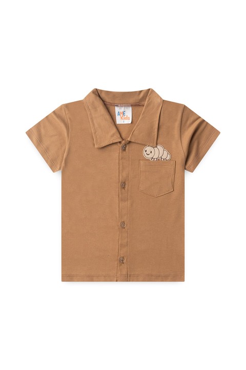 Conjunto Blusa e Shorts Menino - Bolso Avelã - Ame Kids