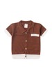 Conjunto Blusa Gola Polo e Short Moscou  - Avelã - Ame Kids