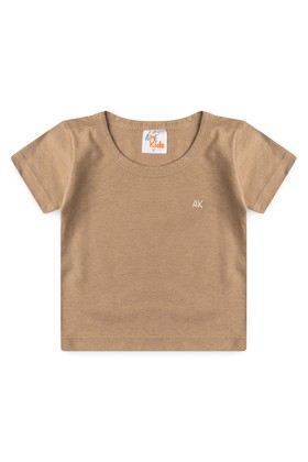 Conjunto de Blusa e Shorts Estampado Menino - Nude - Ame Kids