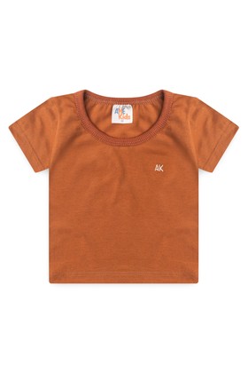 Conjunto de Blusa e Shorts Estampado Menino - Avelã - Ame Kids