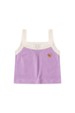 Conjunto Cropped Shorts Menina - Lilás - Ame Kids