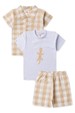 Conjunto Blusa e Shorts - Xadrez Areia - Ame Kids