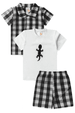 Conjunto Blusa e Shorts - Xadrez Preto - Ame Kids