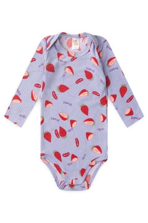 Conjunto Canelado Light Longo - Morango Lilás - Ame Kids
