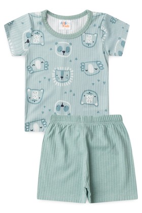 Conjunto de Blusa e Shorts  Menino - Bihcinhos Jade - Ame Kids