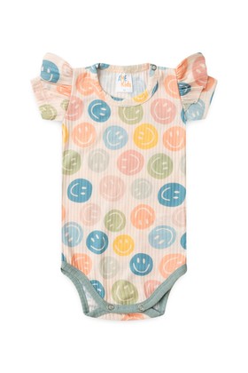 Conjunto Body Canelado Curto Menina - Smile - Ame Kids